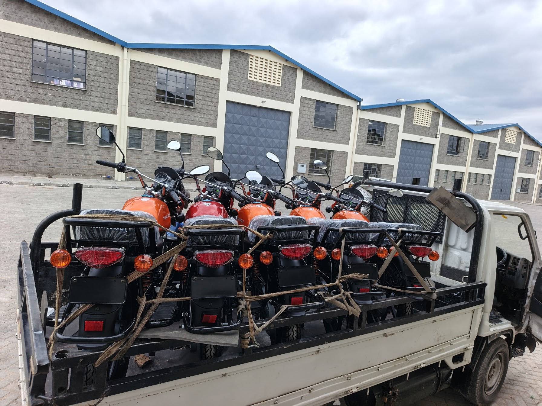 Pick E-Piki Electric Motorcycle Fleet Display in Nairobi
